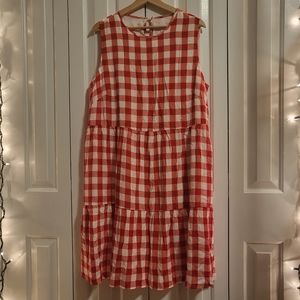 SOLD - PRETTY GARDEN Women's Casual Plaid Sleeveless Sundress Round Neck XL